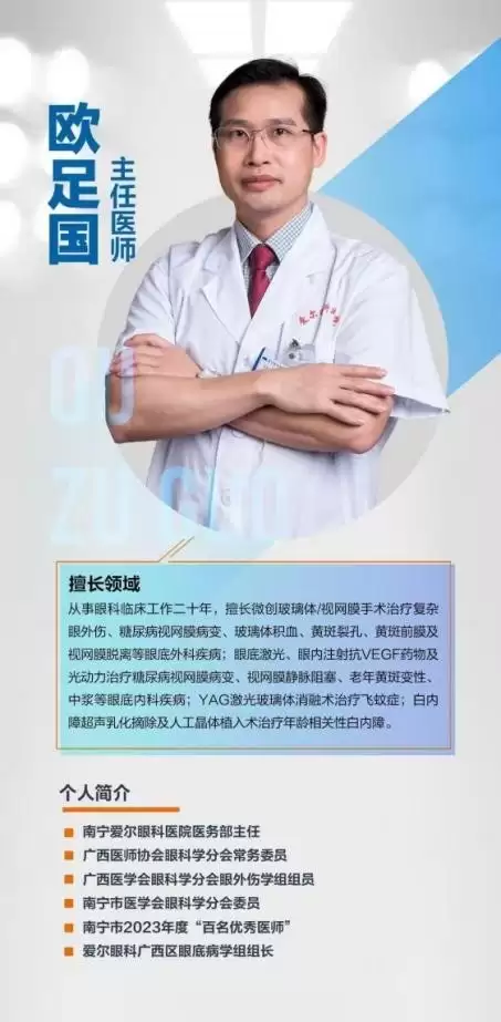 二十载默默坚守临床，欧足国主任助北海爱尔眼底专科六年赢口碑