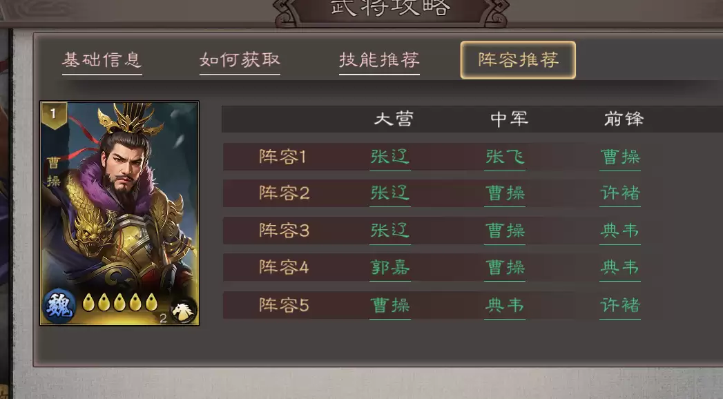 三国乱世霸王曹操角色攻略