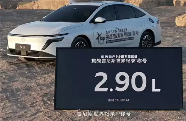吉尼斯官方认证！日产N6 1.4万公里长途实测：油耗2.9L/100km