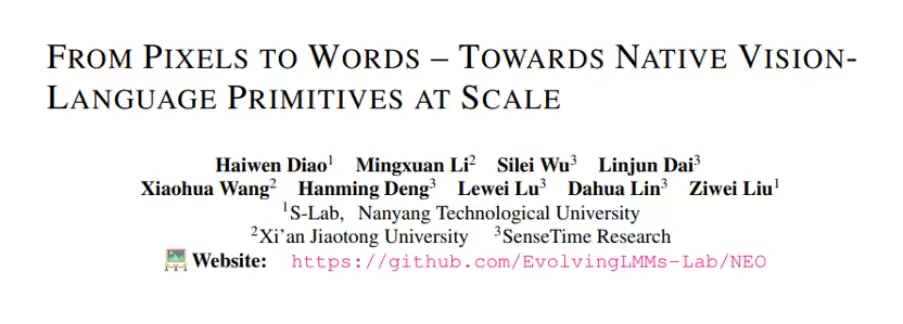 行业首个：商汤发布并开源NEO原生多模态模型架构，实现视觉、语言深层统一