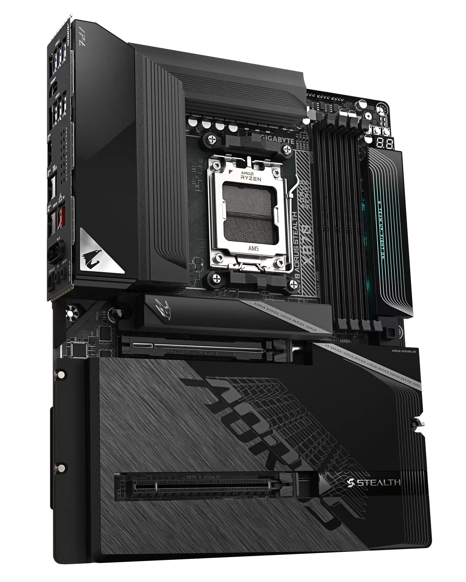 技嘉推出黑色版X870/B850 AORUS STEALTH背插主板,2849/2399元