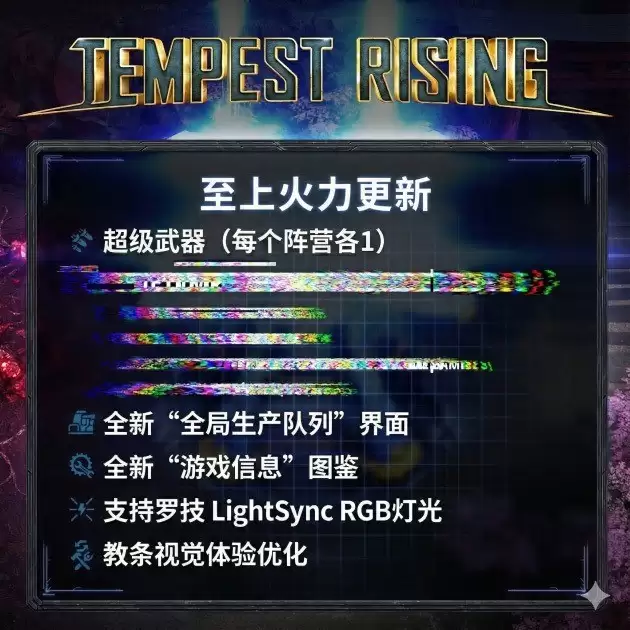 风暴崛起更新至上火力：超级武器登场，新增全局队列与Codex系统