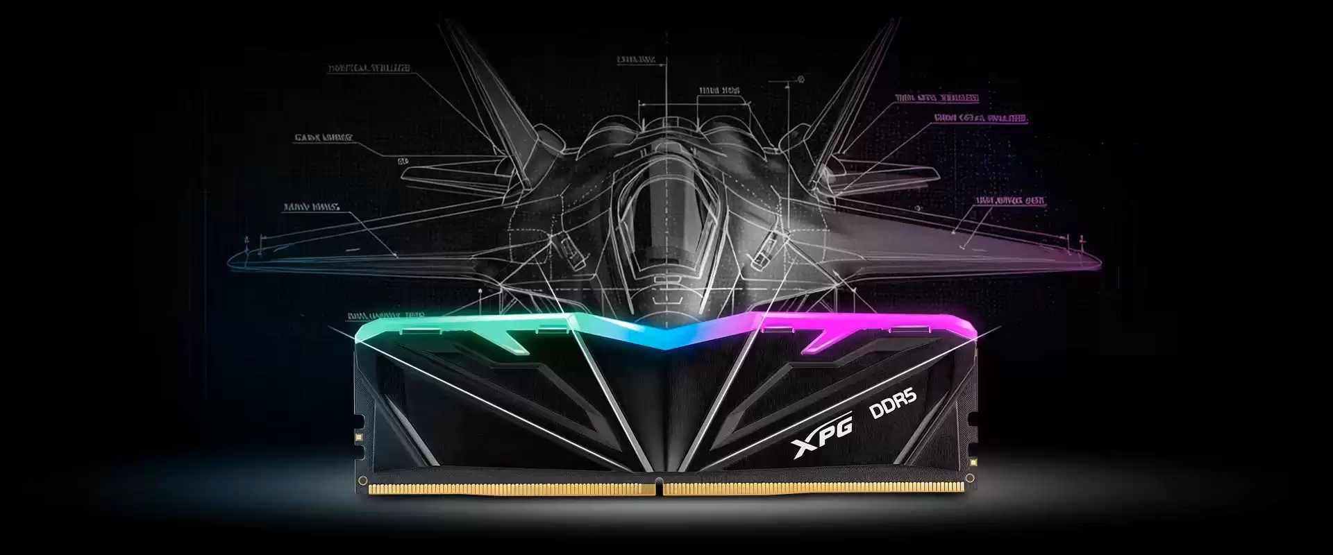 威刚 XPG 推出 ARMAX (RGB) DDR5 内存条，马甲灵感来自战斗机线条