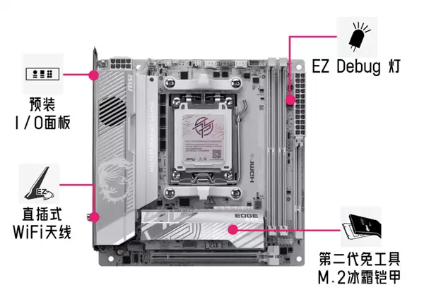 高性能迷你机首选!微星银色MPG X870I EDGE TI EVO WIFI刀锋 钛上市:2499元