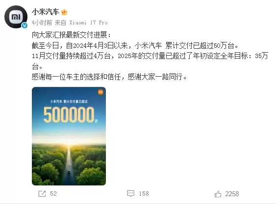 小米汽车交付量已超全年目标35万台!雷军曾感叹:比亚-迪用了10年才达到30万辆销量【附新能源汽车行业市场分析】