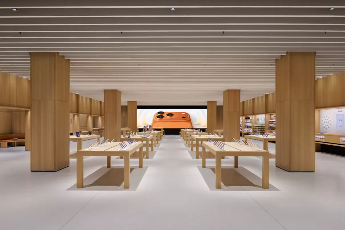 北京第六家苹果 Apple Store 零售店官宣 12 月 6 日开业，店铺外观首秀