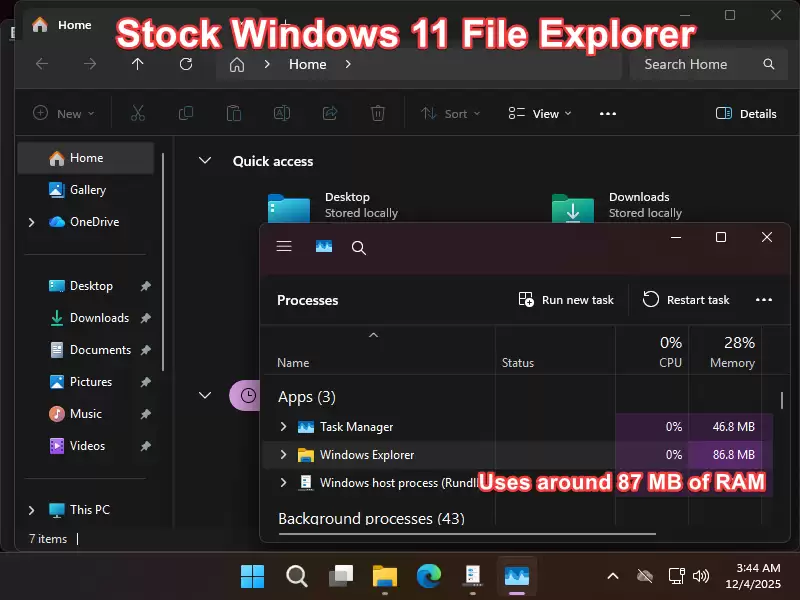 一招修复 Win11 文件管理器“闪光弹”,并让内存占用暴降约51%