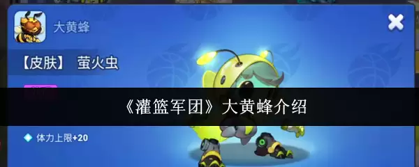 《灌篮军团》大黄蜂介绍