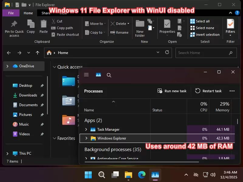 一招修复 Win11 文件管理器“闪光弹”,并让内存占用暴降约51%