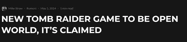 古墓丽影新作曝光：开放世界冒险将登陆印度