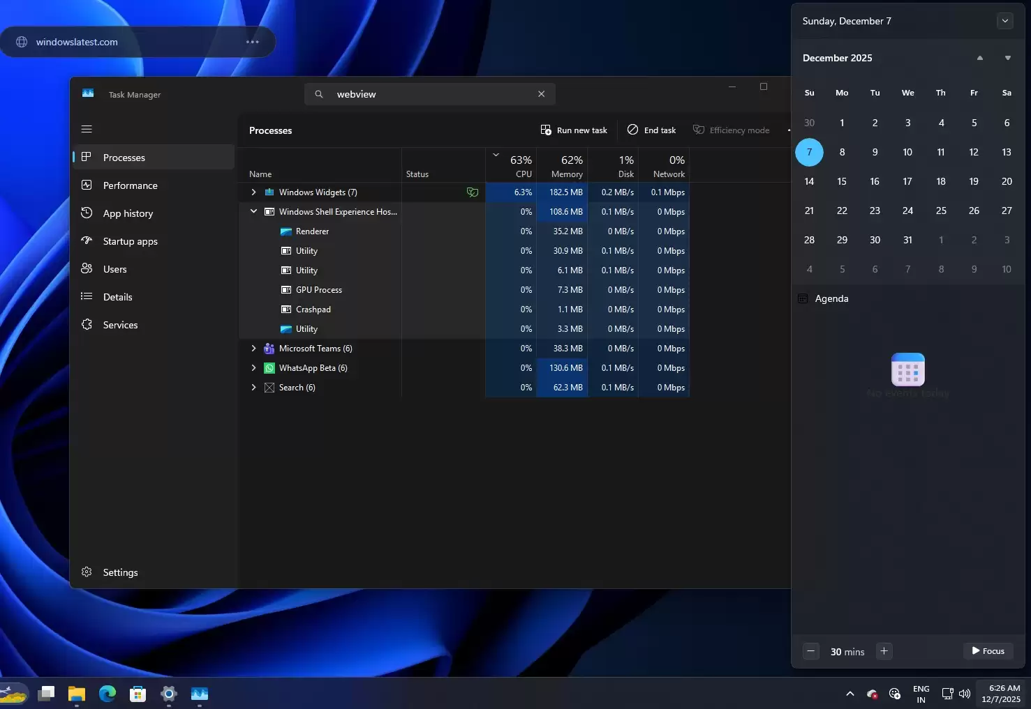 微软 Win11 系统“日程视图”实为 WebView 2 网页组件，并非原生应用