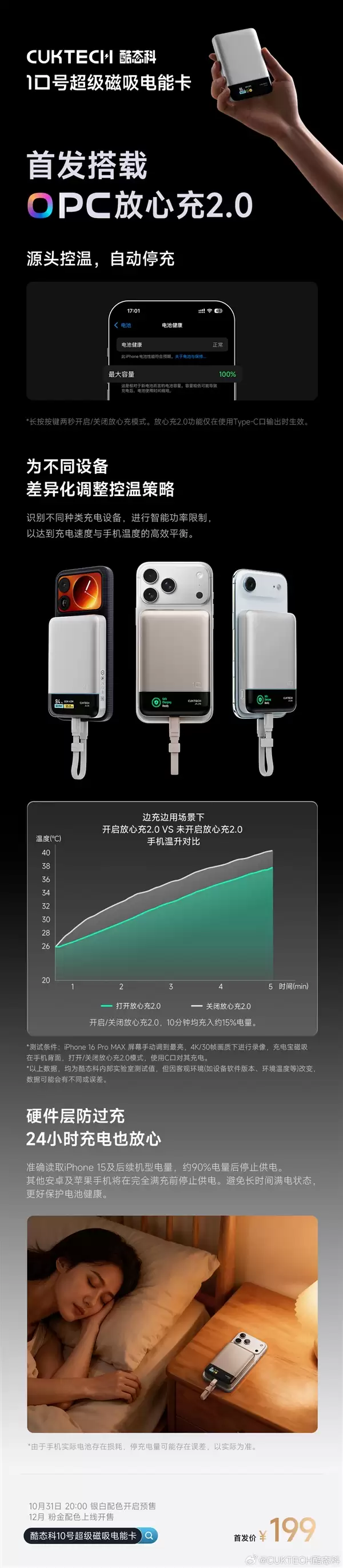 199元！库态科技10号超级磁吸电能卡发布：支持小米55W、iPhone 40W有线