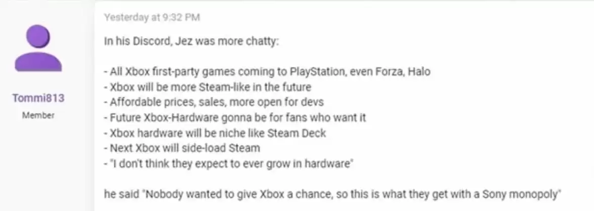 Xbox第一方游戏或将登陆PS平台，当事人回应争议