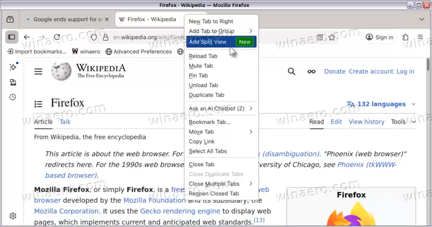 火狐 Firefox 浏览器 146 稳定版隐藏功能，教你解锁原生分屏视图