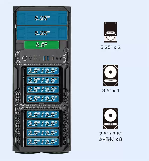 银欣新款工作站机箱售价超四千：门板带锁防盗 8热插拔硬盘位