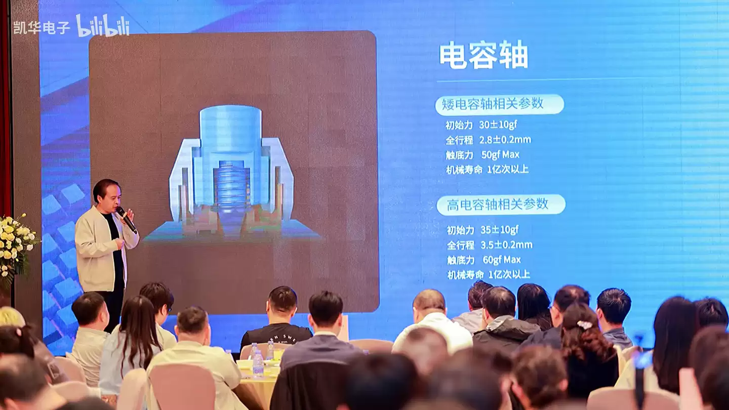 凯华进入电容轴赛道,将推高矮两种款式