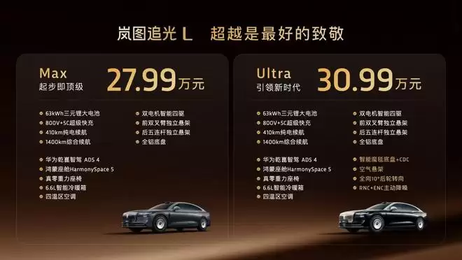 岚图追光L27.99万起!标配华为全家桶+800V 这是要卖爆的节奏?