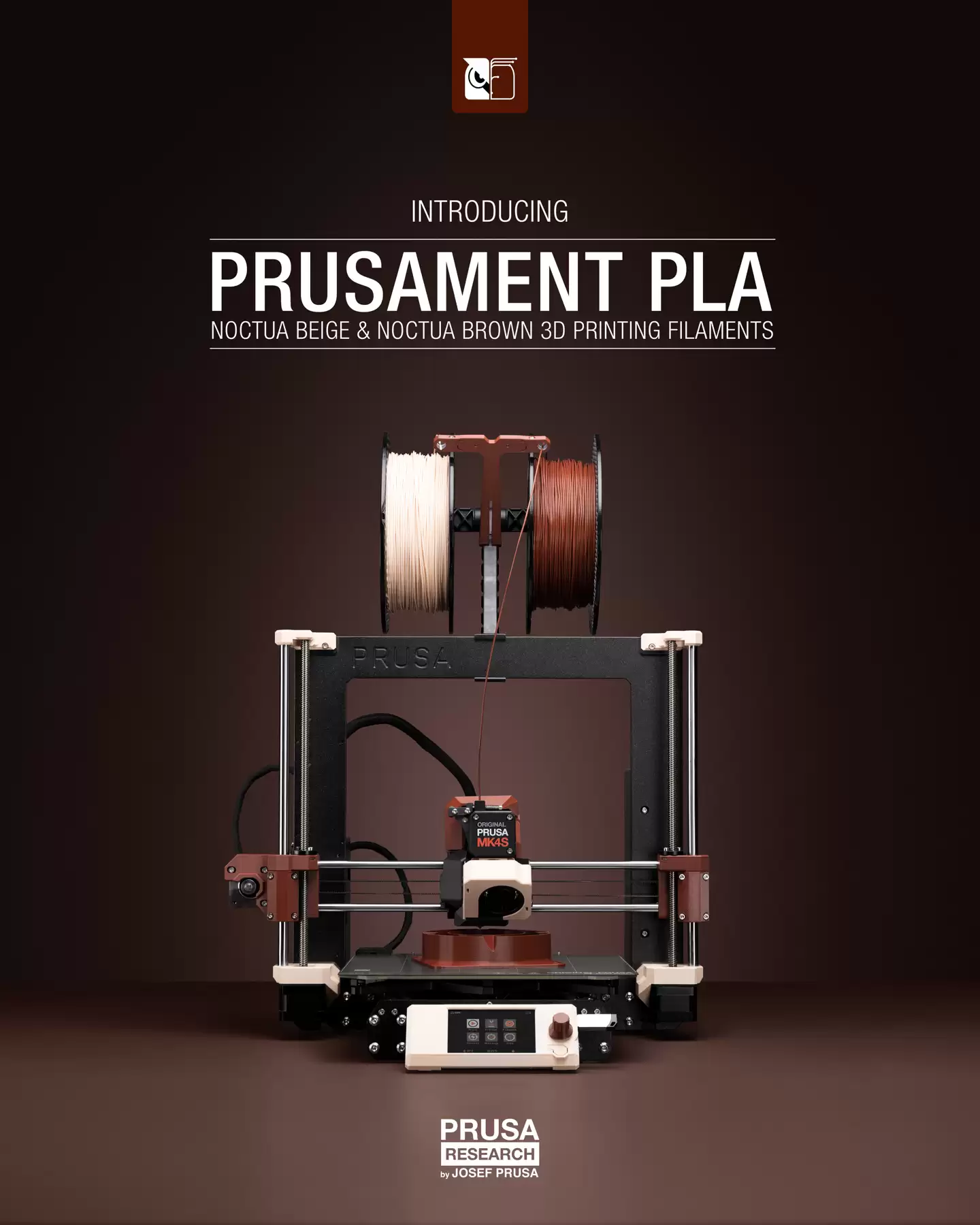 猫头鹰联手 Prusa 推出经典棕色、米色 3D 打印 PLA 耗材