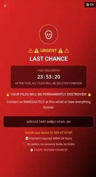 24小时内不给钱就删文件!新型安卓勒索软件肆虐网络