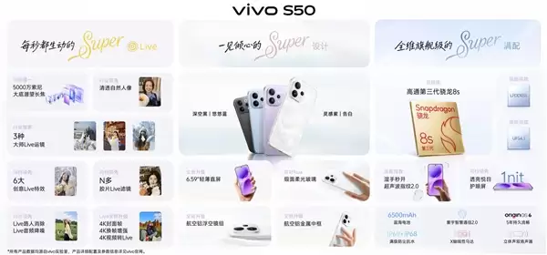 田曦薇代言 vivo S50发布:2999元起