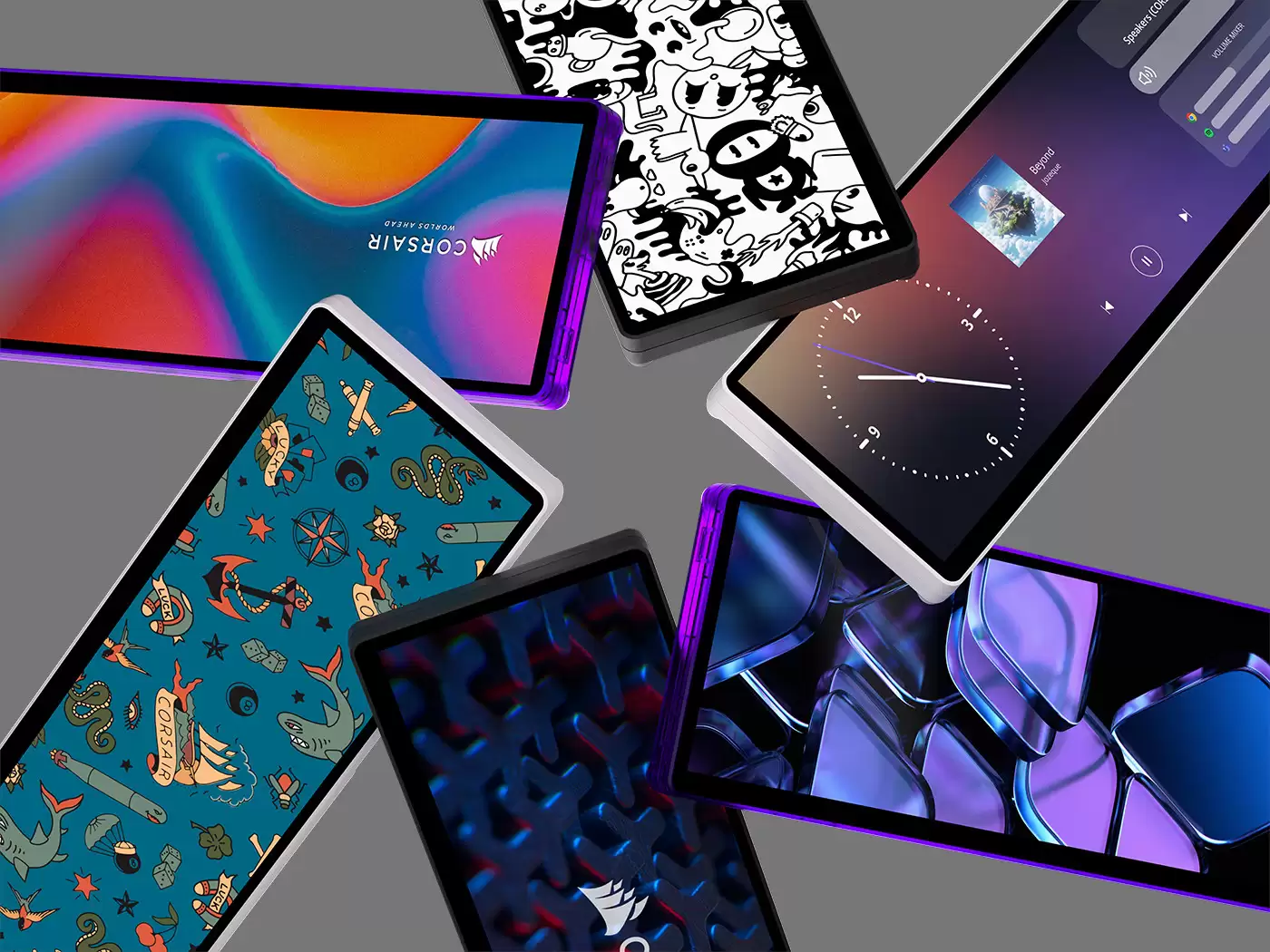 为游戏创作环境增添一抹亮色,海盗船推出原子紫与白色版XENEON EDGE副屏