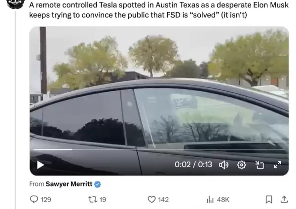 无安全员、无乘员 马斯克发文：特斯拉启动无人驾驶Robotaxi路测