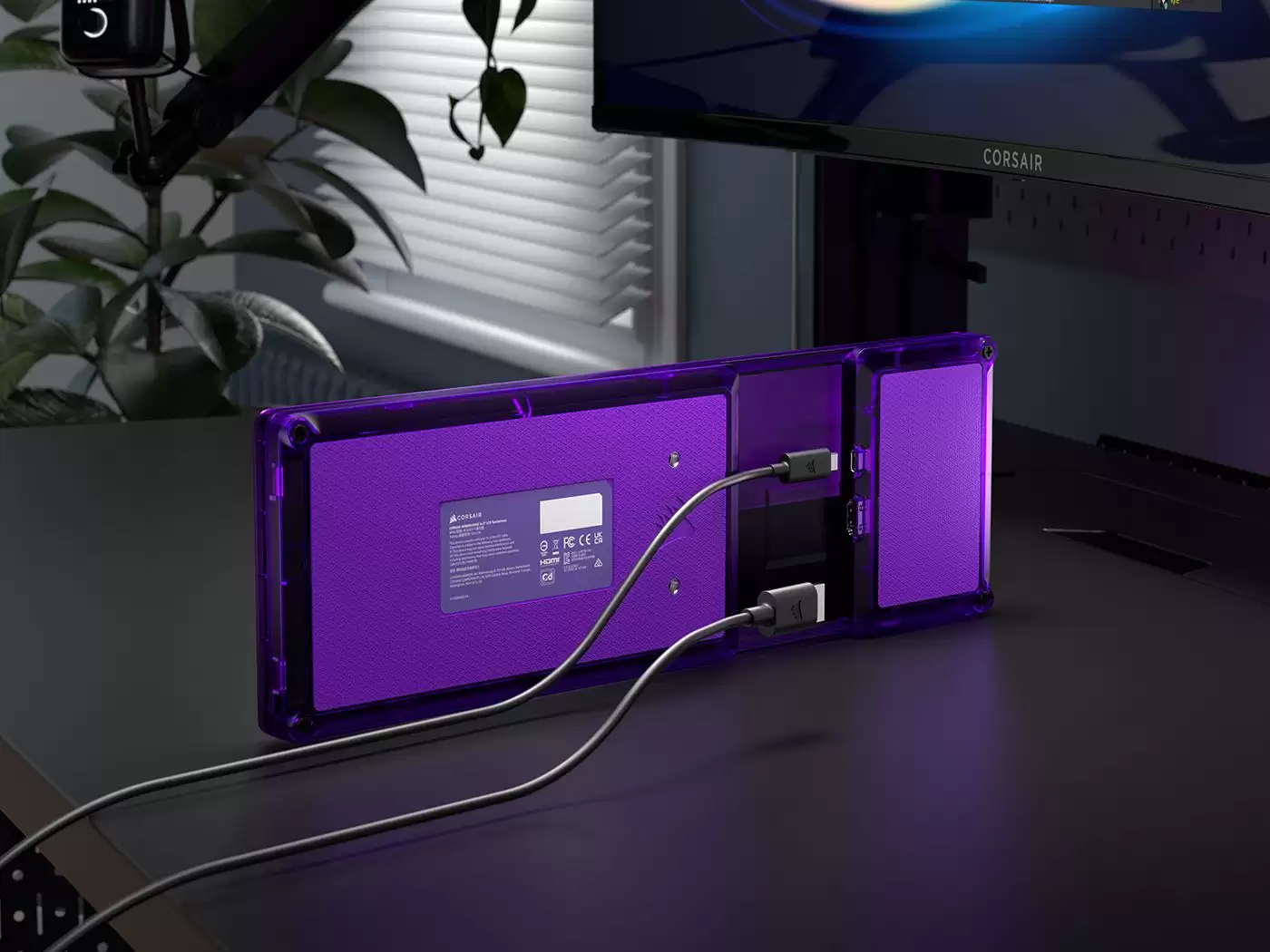 为游戏创作环境增添一抹亮色,海盗船推出原子紫与白色版XENEON EDGE副屏