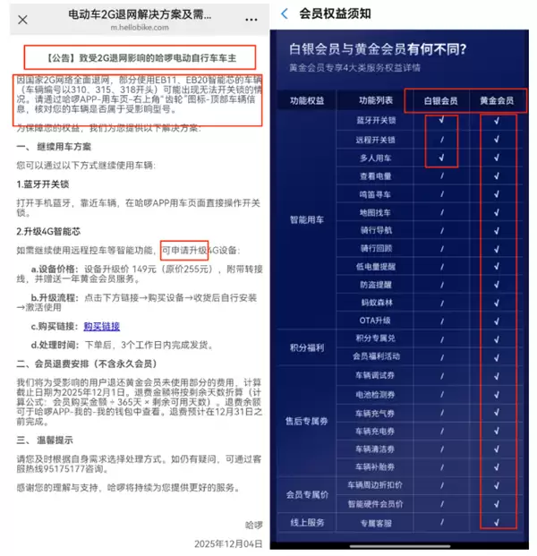 哈啰电动车被曝大面积断服 官方:因2G网络退网 部分电动车已无法解锁