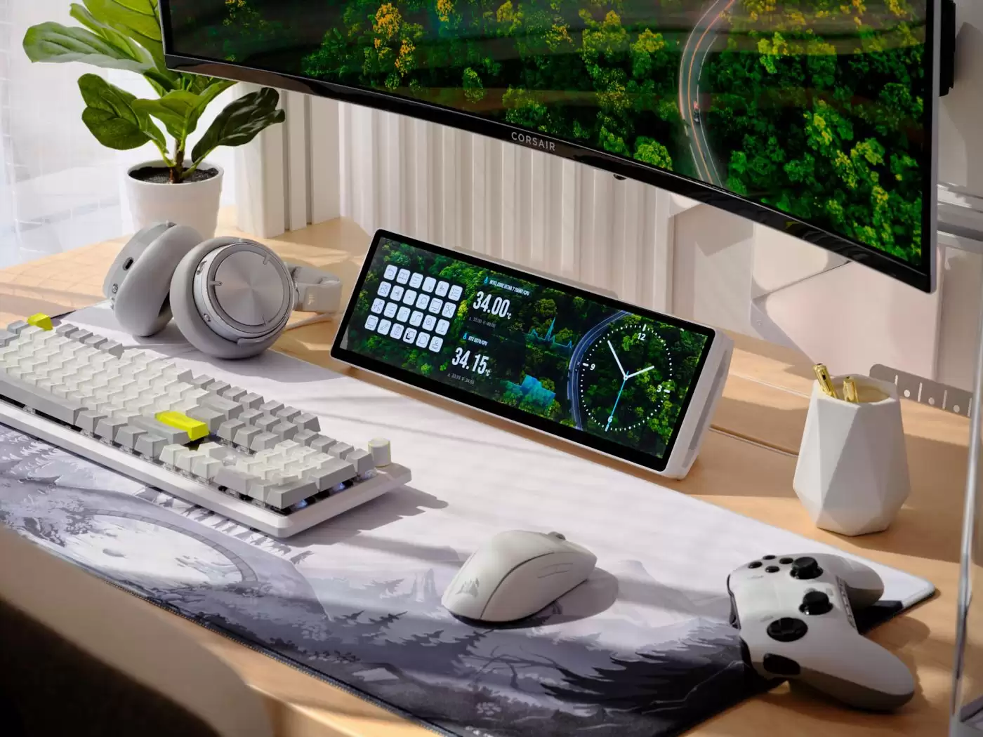 为游戏创作环境增添一抹亮色,海盗船推出原子紫与白色版XENEON EDGE副屏