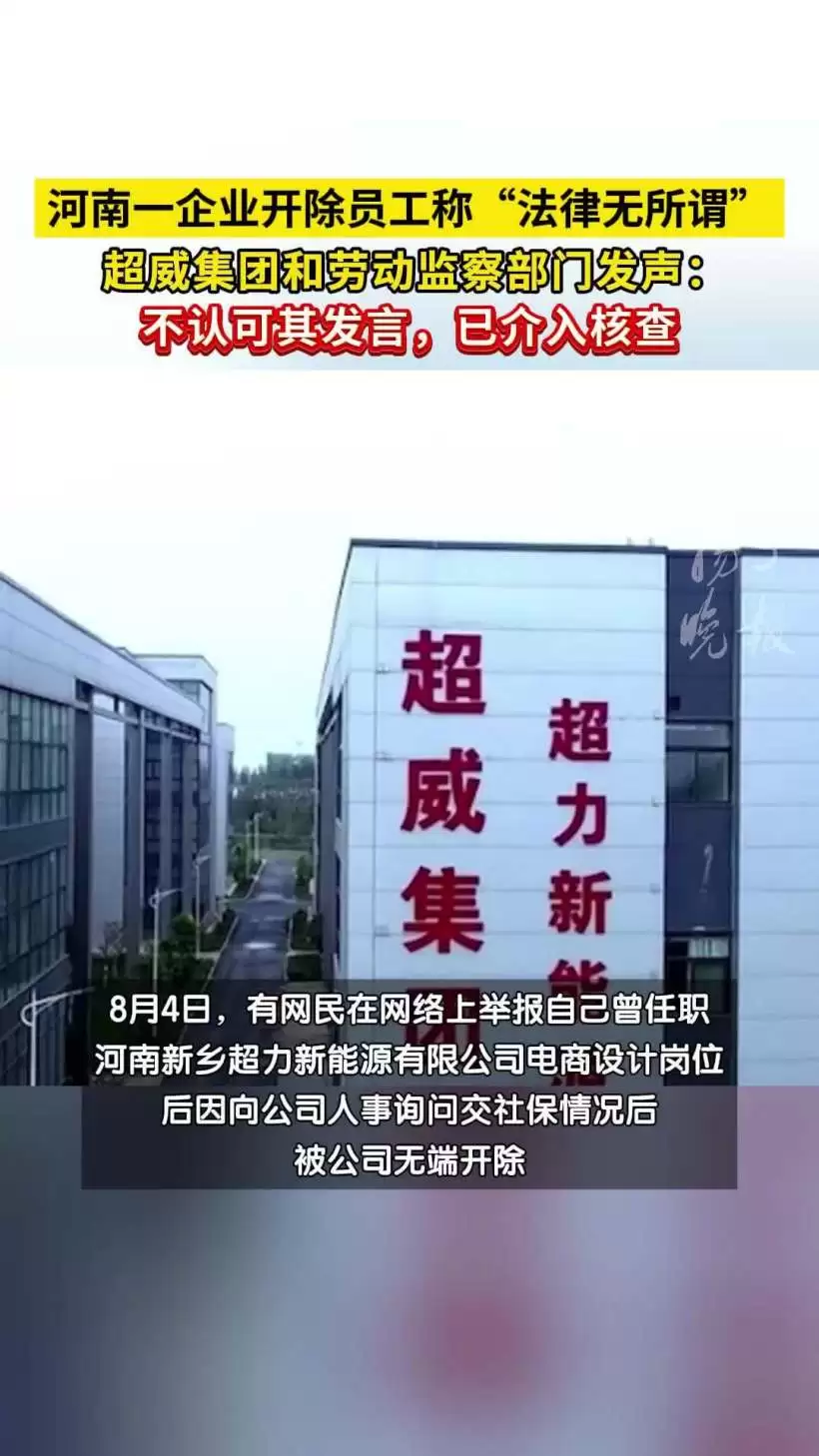 询问公司社保反遭上司辱骂威胁开除，超力能源回应称已免职涉事高管职务