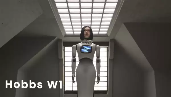松延动力Hobbs W1机器人首秀：面部表情逼真 接待引导样样行