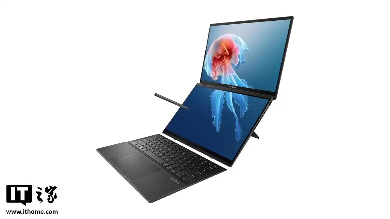 华硕预热新一代 Zenbook DUO 双屏笔记本：双电池设计，CES 2026 正式亮相