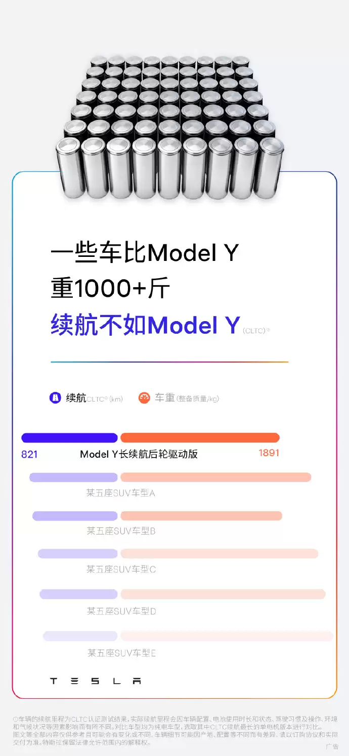 为啥不“堆大电池”不上“冰箱彩电大沙发”？特斯拉：为了安全和效率