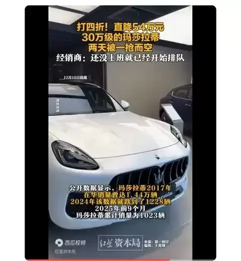 百万玛莎拉蒂54万售罄：库存车清仓背后的机遇与风险