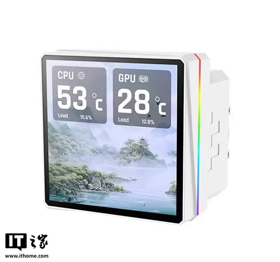 曜越推出 TH360 V3 Ultra ARGB Sync 白色版一体式水冷散热器，内置 4 英寸彩屏