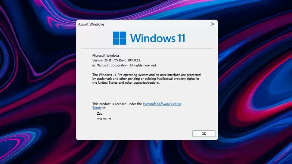 微软推送Win11 26H2新预览版:多项25H2功能登陆Canary频道