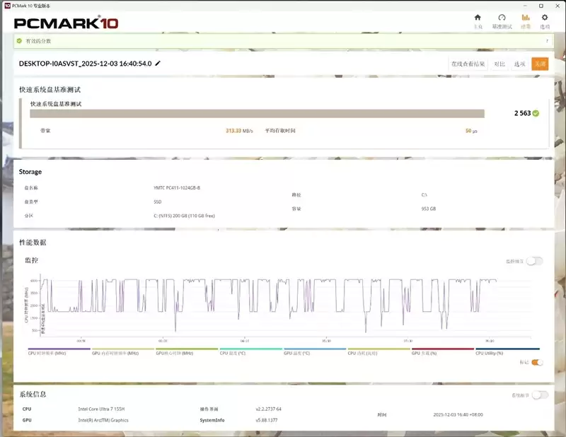 微星 Cubi NUC AI迷你电脑磁盘性能测试：为什么说长江存储PC411是优秀的OEM SSD