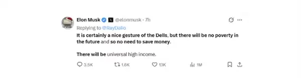 马斯克：AI将创造“全民高收入” 不必再存钱
