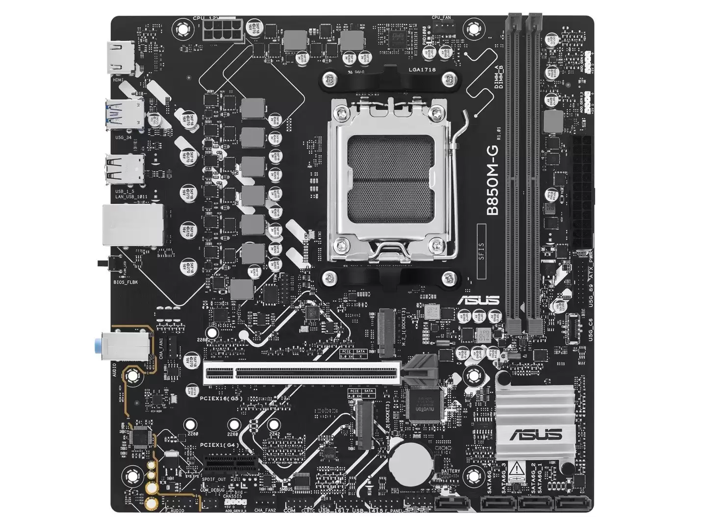 华硕发布入门级B850M-G主板，售价849元