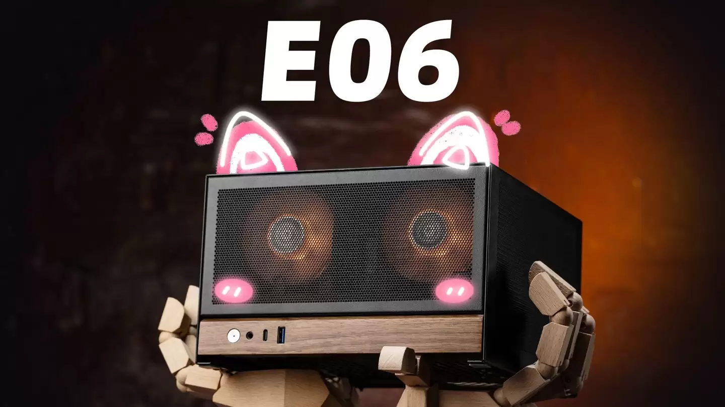 机械大师 E06 卧式 ITX 机箱上市:支持 200mm 长双槽半高显卡,298 元