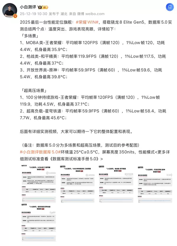 跑分第一！荣耀WIN电竞旗舰性能实测：性能霸榜不是说说而已
