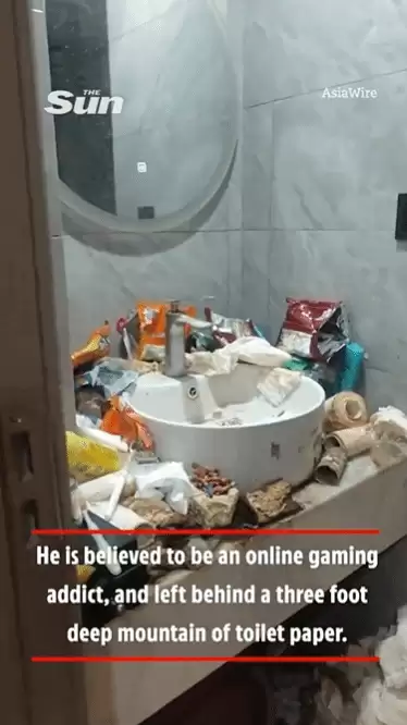 隔着屏幕都想吐！男子蜗居电竞酒店两年 垃圾堆一米高