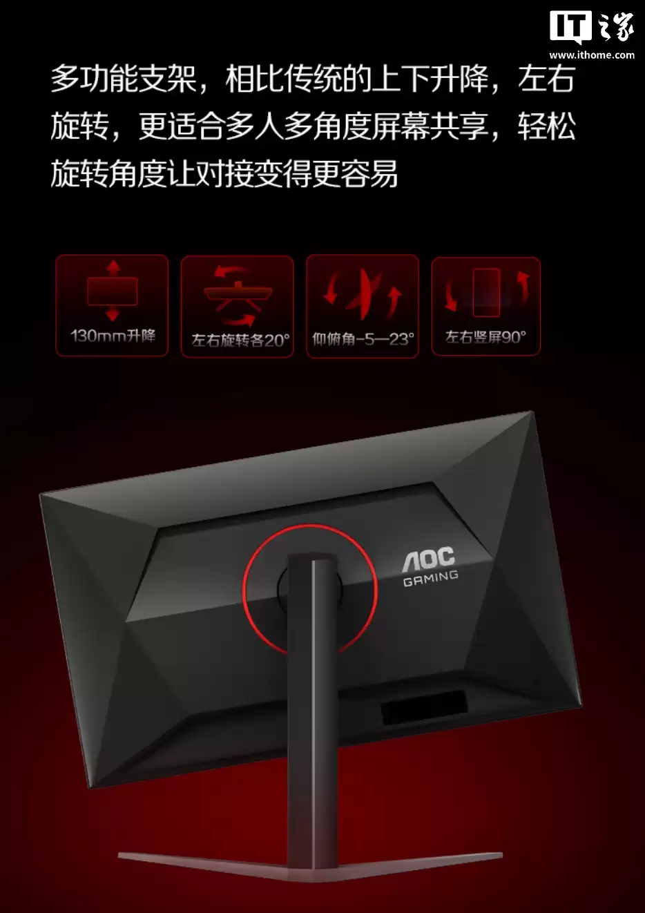 AOC“Q27G4SMN”27 英寸显示器上架:2K 300Hz Mini LED,2099 元