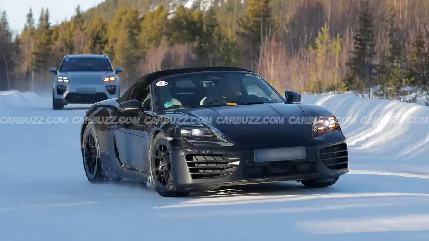 保时捷 718 纯电版被拍到开启第四轮冬测,研发周期破纪录