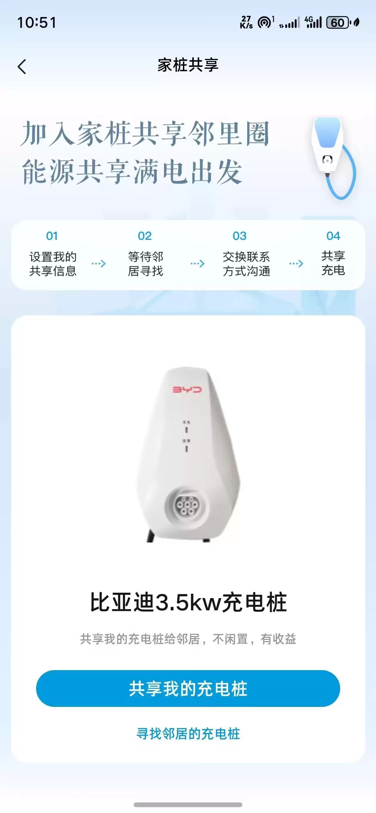 比亚迪上线家庭充电桩共享服务,实现同社区车主“邻里互助”