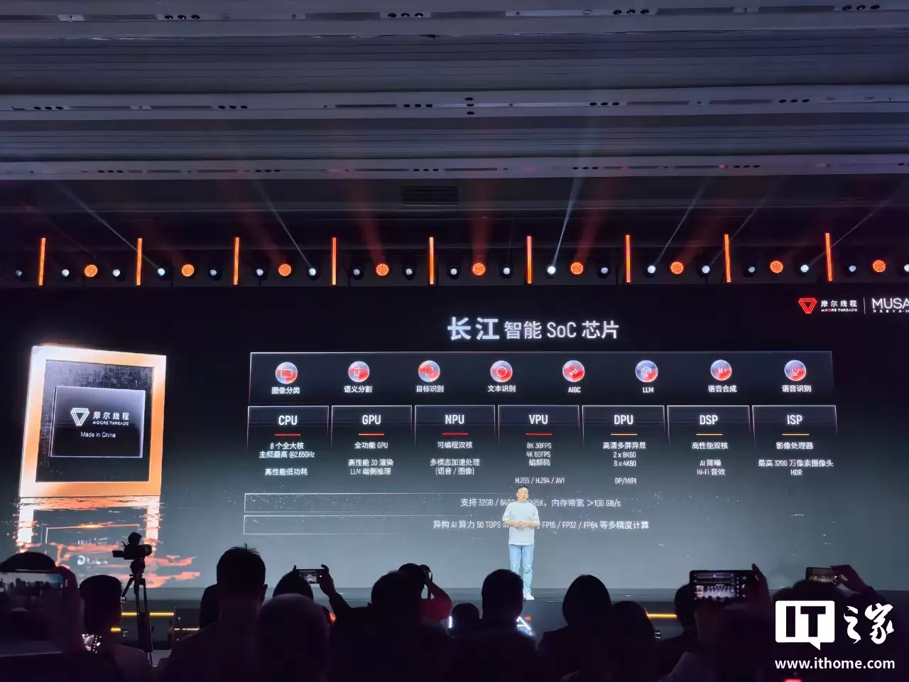 摩尔线程推出“长江”智能 SoC 芯片:8 核架构,支持 8K 30FPS H.265/H.264/AV1 编解码