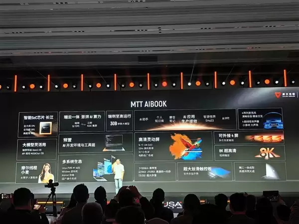 摩尔线程发布MTT AIBOOK笔记本：首发自研长江SoC！32GB+1TB售9999元
