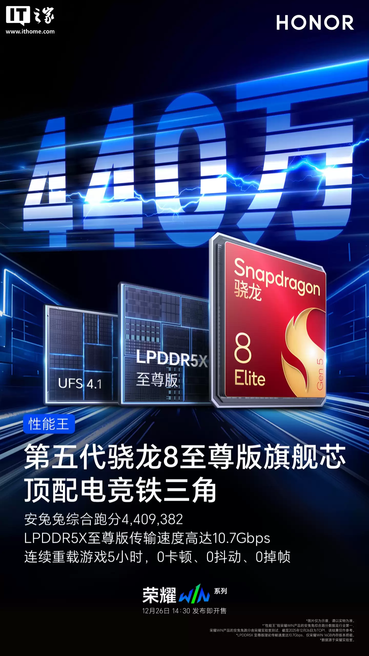 荣耀 WIN 系列全系标配 3D 超声波指纹，号称“0.14 秒一触解锁”