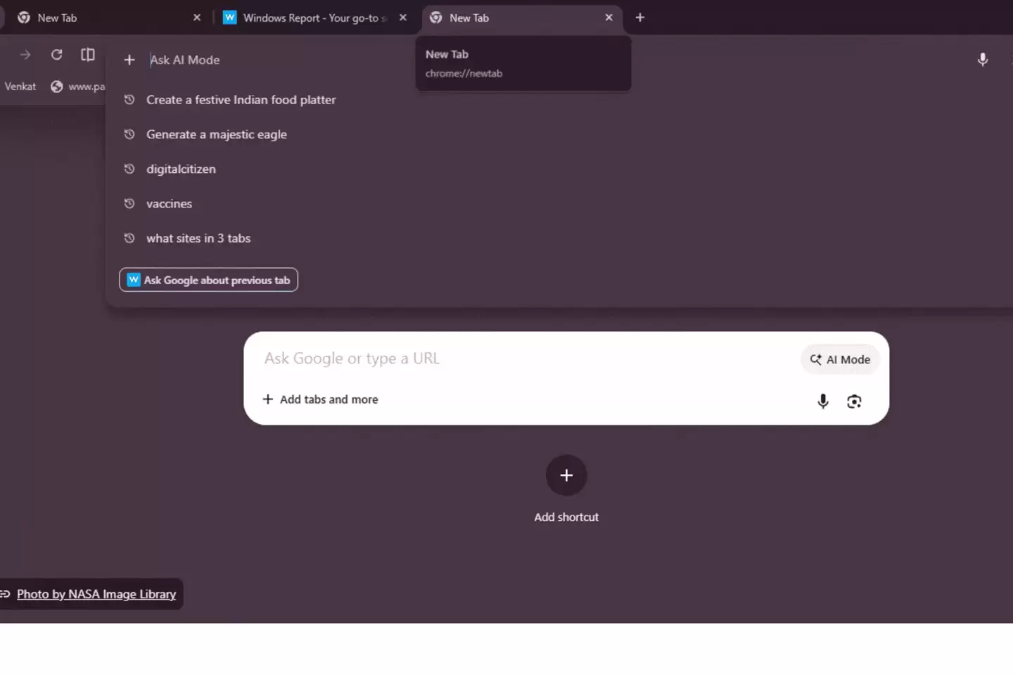 谷歌 Chrome 浏览器全新 AI 搜索框改进，跨标签页操作更便捷