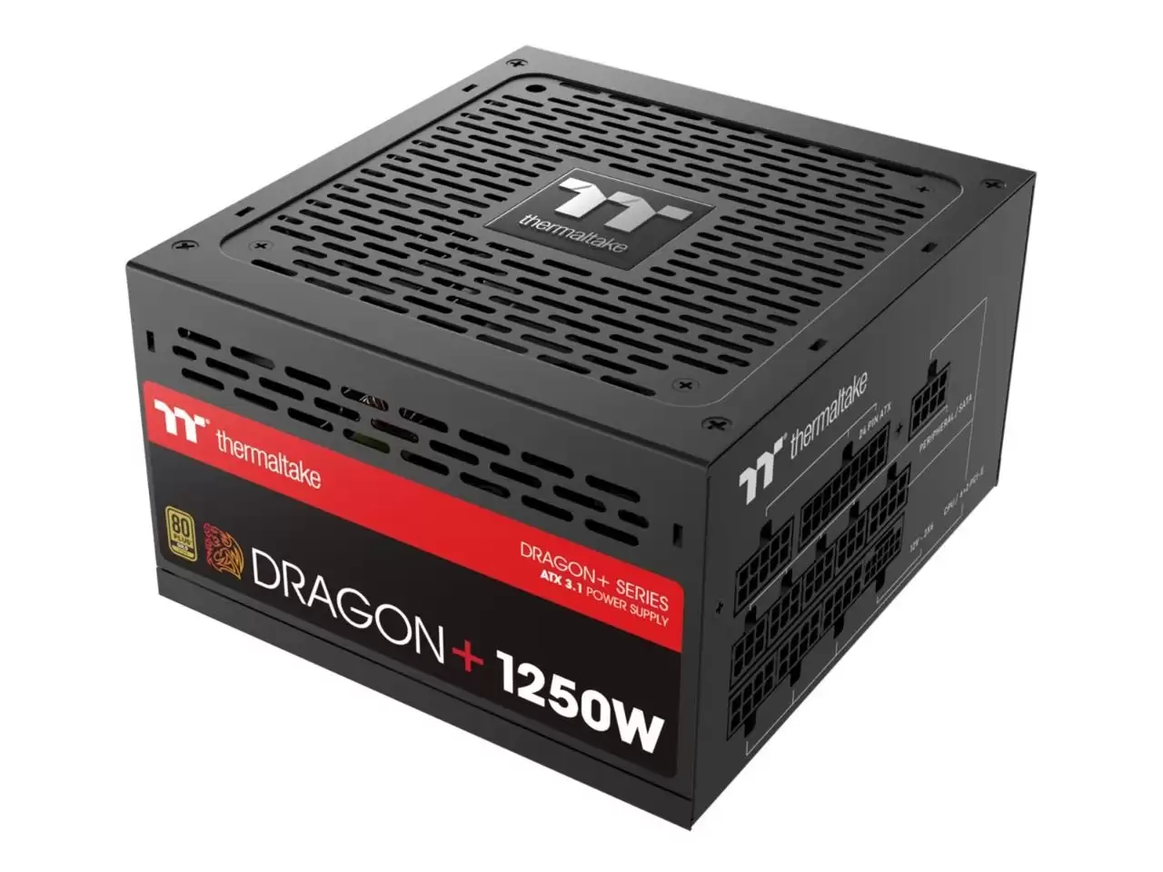 曜越推出斗龙 DRAGON+ 1250W 电源:金牌效率 5 年保
